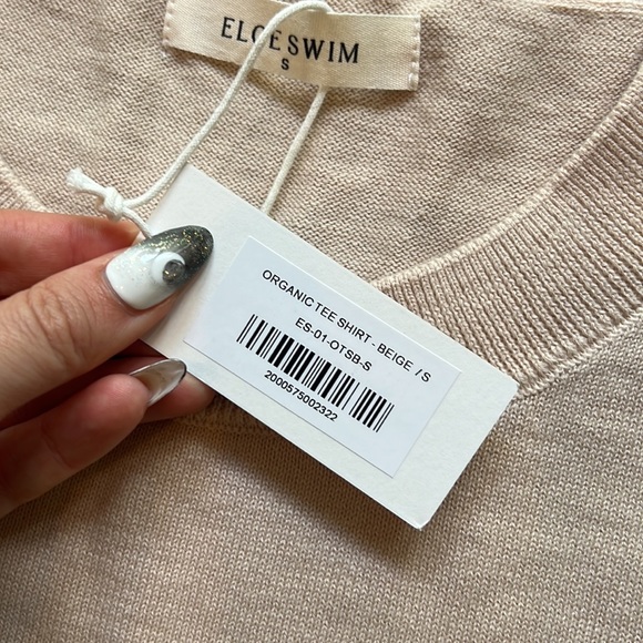 Elce Organic Tee Shirt in Beige - Picture 3 of 4